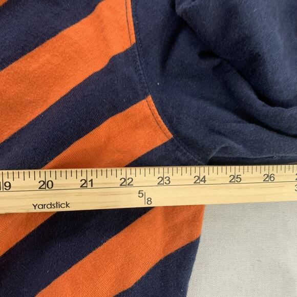Old Navy Orange & Navy Striped Long Sleeve Collared Rugby Shirt Men's 3XL Polo - Picture 8 of 8
